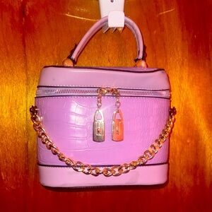 Purple bucket bag